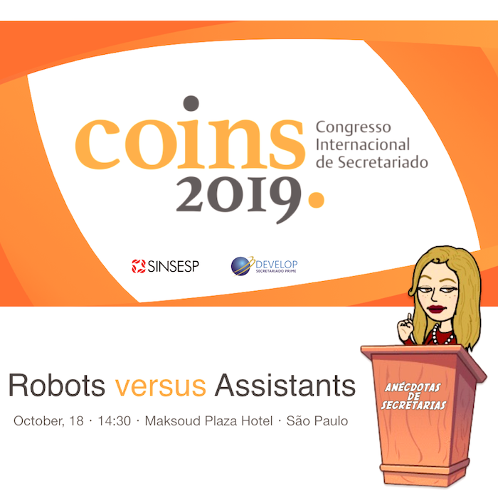 robots vs assistants ponencia en COINS 2019 congreso secretariado brasil