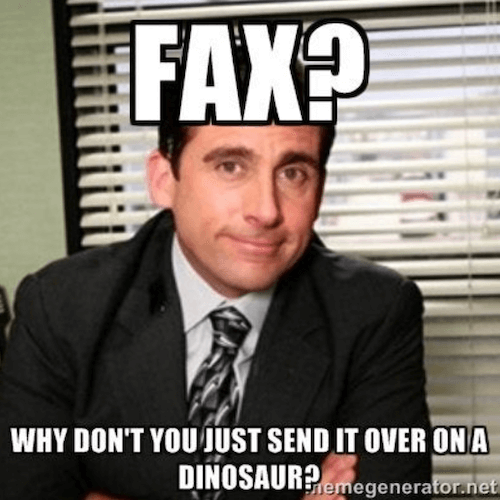 meme uso del fax en la actualidad